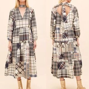 Anthropologie Damson Madder Patchwork Maxi Dress